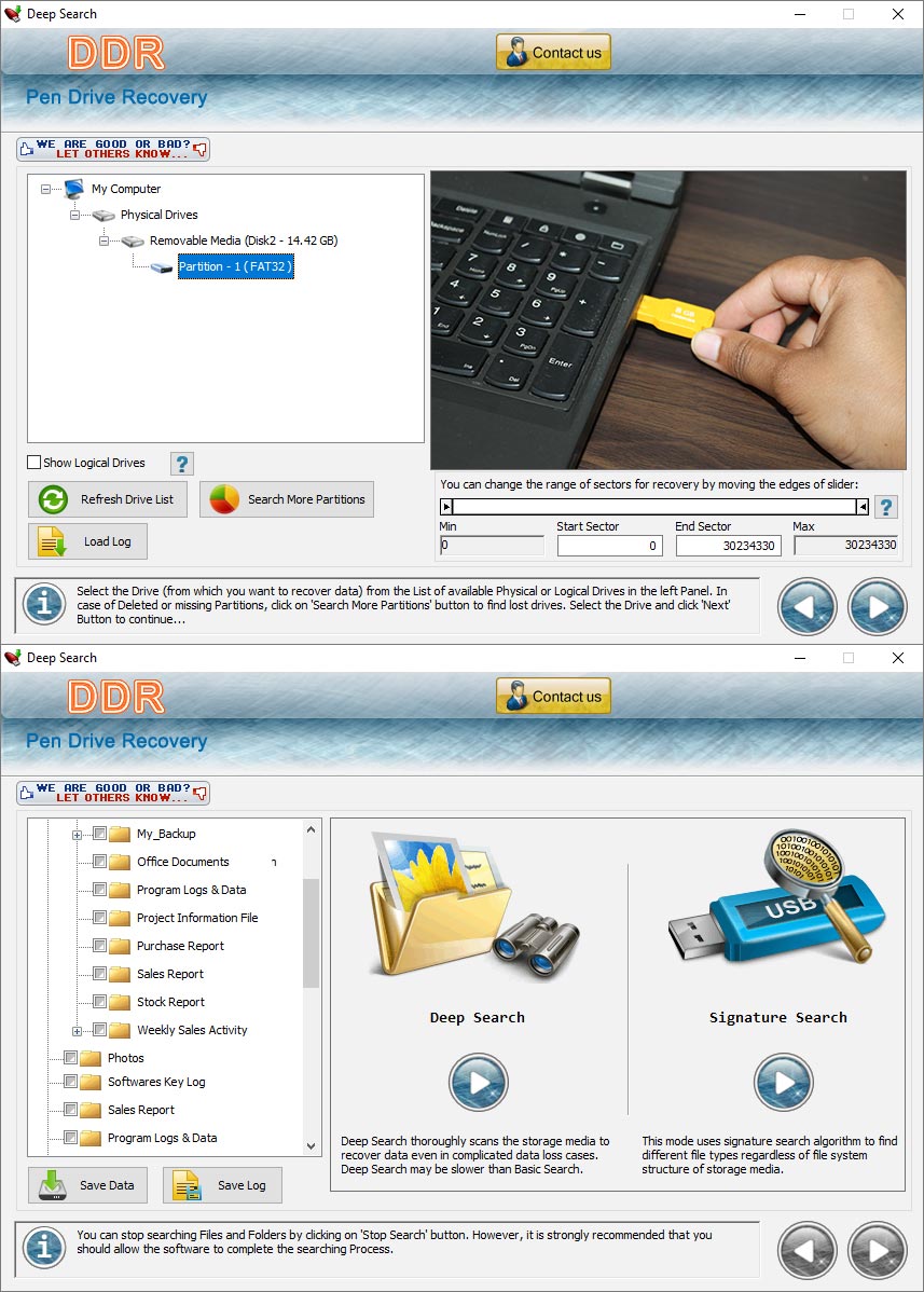Screenshot of Digital Media Recovery For USB