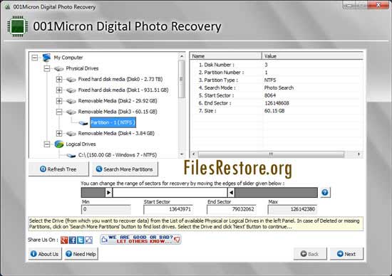Digital Pictures Files Restore