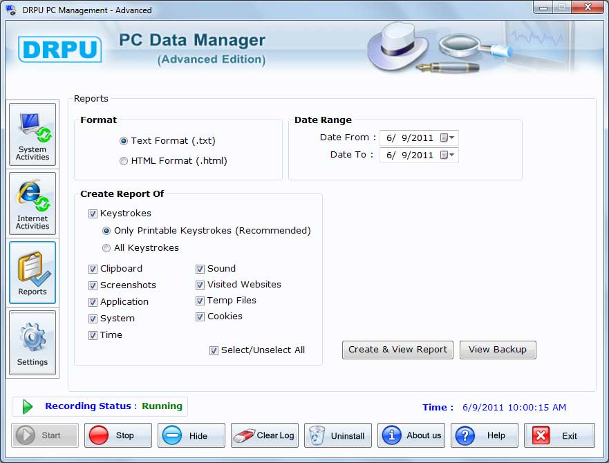 Advance KeyLogger Software