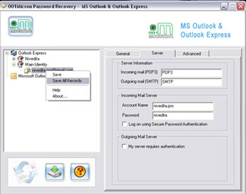 Outlook password recovery