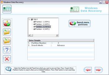 Windows data recovery software screenshot